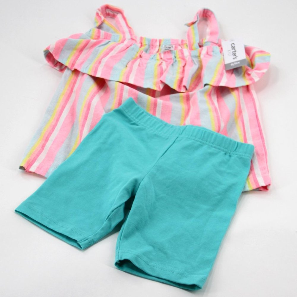 Girls 2-Piece Striped Tank & Playground Short Set